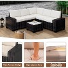 6-Piece PE Rattan Patio Set - Sectional sofa, coffee table & cushions for backyard, balcony or poolside seating. Durable construction. - 3 of 4