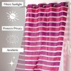 Evideco French Home Goods Striped Sheer Curtain Panel - Light-Filtering Drape for Modern Home Décor, 95 x 55 Inches - 2 of 4