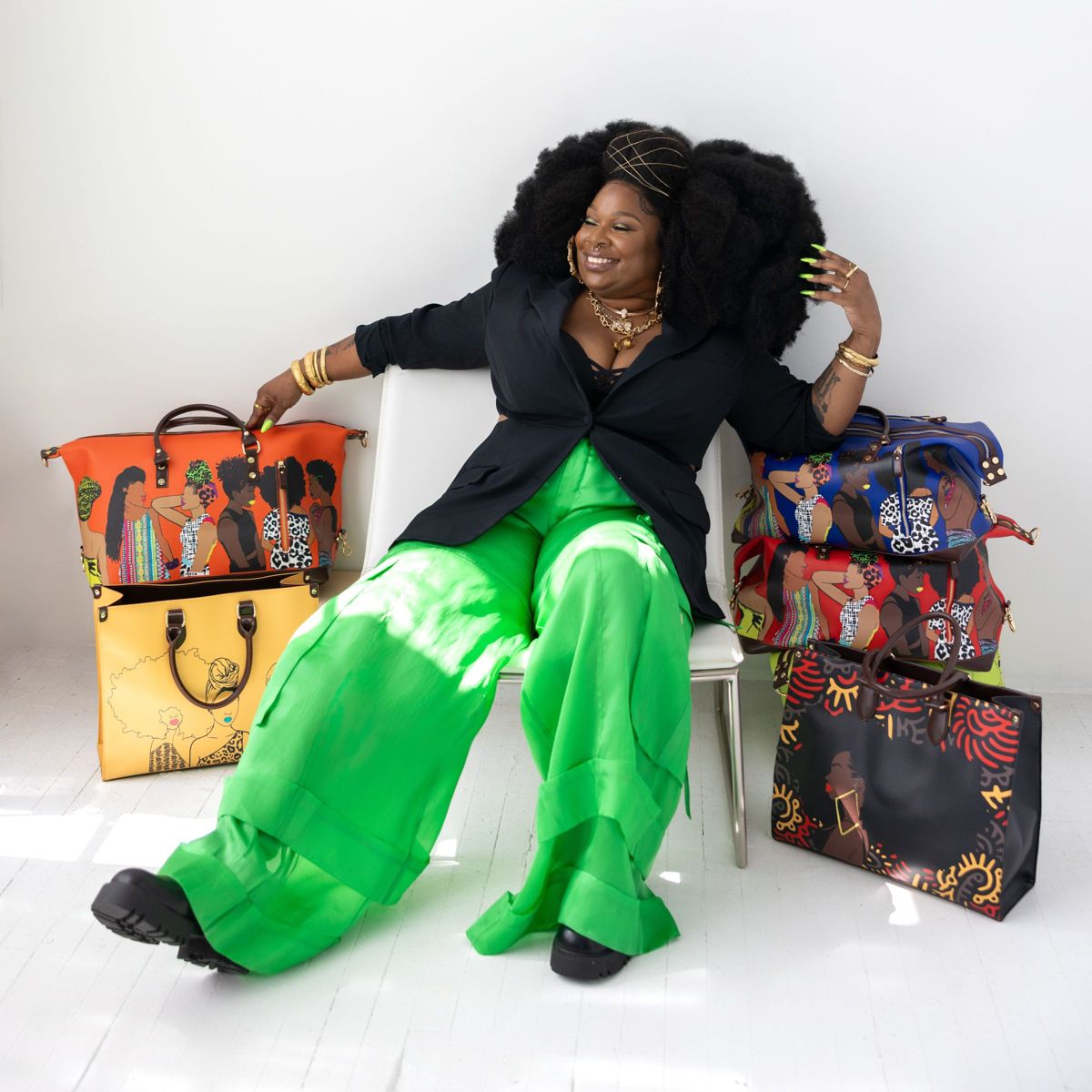 Pardon My Fro Weekender Travel Bag - thumbnail 5