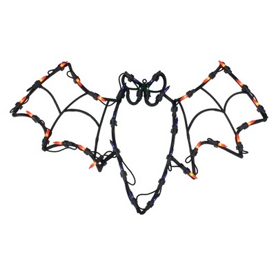 Northlight 15" Bat Halloween Window Silhouette Decoration - Orange/Blue