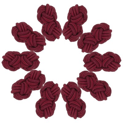 Unique Bargains Elastic Fabric Silk Knot Cufflink for Men