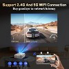 Mlchdykcp Projector with WiFi and Bluetooth, Mini Portable Projector 1080P HD 170" Movie Projector, Outdoor Projector Compatible - 3 of 4