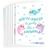Big Dot of Happiness Narwhal Girl - Fill In Under The Sea Baby Shower or Birthday Party Invitations (8 count) - 2 of 4