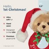 Bearington Baby 1st Christmas, 5.5 Inch Teddy Bear Plush Stuffed Animal, Soft Baby Rattles and Plush Rings - 2 of 4