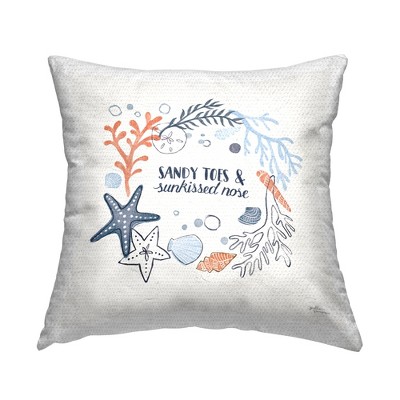 Stupell Industries Beach Lover Phrase Starfish, 18 x 18