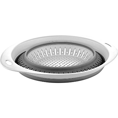 Collapsible Colanders (Strainers) for Fruit Vegetable Food Sizes 8" - 2 Quart (grey)