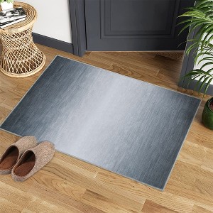 Modern Ombre Area Rug Washable Area Rugs for Living Room Bedroom, 3'x5' Gray - 1 of 4