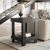 Tribesigns 2-Tier End Table, All Wooden Square Side Table with Storage Shelves, Small Bedside Table for Bedroom,  for Living Room - 4 of 4