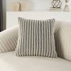 Mina Victory Luminescence Beaded Vert Stripes 20" x 20" Pewter Indoor Throw Pillow - 4 of 4