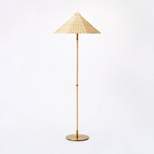 Floor Lamp Gold Iron with Tapered Rattan Shade - Threshold™ designed with Studio McGee