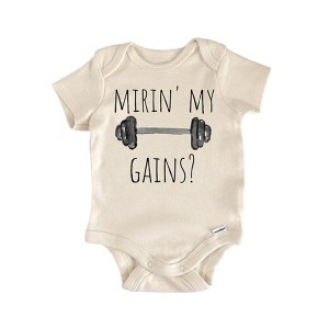 Gym Bodybuilder Workout - Baby Boy Girl Clothes Infant Onesie® Funny Cute GS1 - 1 of 4