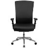 47.5" Leather Multi function Executive Swivel Ergonomic Office Chair with Seat Slider & Lumbar Black - Riverstone Furniture - image 4 of 4