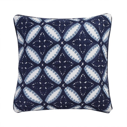 Evergrace Freja Woven Stripes Pillow - Blue