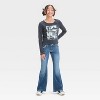 Girls' Low Rise Flare Jeans - art class™ Medium Wash - 3 of 3