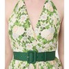 Unique Vintage Women's Tarrytown Hostess Dress White & Green Floral - 2 of 4