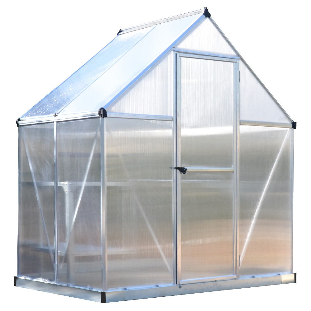 Palram Mythos - 6' x 4' - Silver - Walk-In Greenhouse (incomplete,missing pieces)