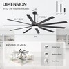 Airsurfer Ceiling Fan with LED Light and Remote Control Black Ceiling Fan with  Plywood Blades 6 Speed Reversible Quiet DC Motor for Livingroom - 3 of 4