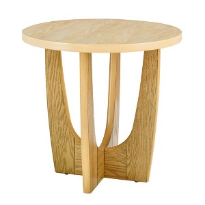 NicBex Modern 36" Round Wood Coffee Table with Cross Legs for Living Room and Office - 1 of 4