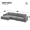 NicBex Couches for Living Room 134" Oversized L Shaped Couch Corduroy Sectional Sofa with USB Charging Port, Cup Holder, 50"Chais - 3 of 4