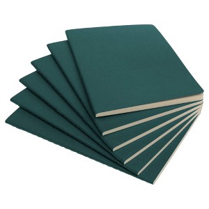 Simply Genius A5 Lined Notebooks with Softcover - College Ruled Notebook - 92 pages, 5.5" x 8.3" (Green, 6 pack) - 1 of 4