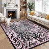 Acekool Machine Washable Plaid Runner Rug, Non-Slip Rubber Backing, Geometric Checkered Area Carpet for Hallway, Kitchen, Bedroom - 2 of 4