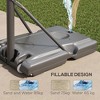 RISOKEYS Portable Basketball Hoop, 7.7-10' Height Adjustable Basketball Goal with 43" Shatterproof Backboard, Wheels, and Fillable Base - 3 of 4