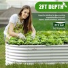Rbied Galvanized Raised Garden Beds Outdoor, Oval Large Metal Deep Root Planter Box, Anti-Rust & Easy-Setup - 4 of 4