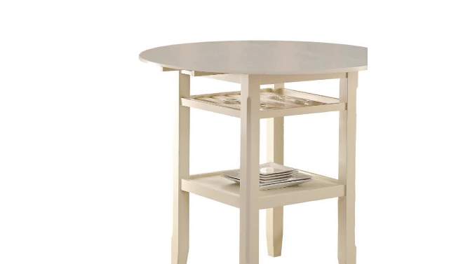 Tartys Counter Height Drop Leaf Dining Table Wood/Cream - Acme Furniture, 2 of 5, play video