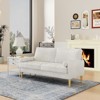 NicBex Modern Upholstered Loveseat Sofa Small Couch with Deep Cushions & Wooden Nature Legs,Couch Lounge Sofa for Living Room,Department - 3 of 4