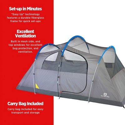 Ultralight Blue Polyester Dome Tent for 8 People
