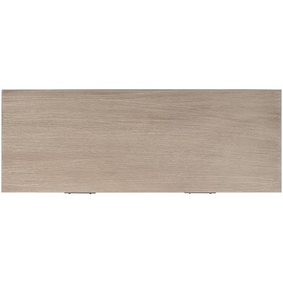 Peyton 40'' Off-White and Brown Wood Console Table with Storage