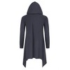 Men's Hooded Cloak Casual Long Pullover Hoodie Cape Hip Hop Sweatshirt with Pocket - 3 of 4