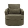PAGED PU Leather Accent Chair with Armrests and Backrest, Swivel Lounge Chair for Bedroom, Living Room, Study, Black - 4 of 4
