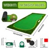 MUKE Golf Putting Green with 3 Holes, Flags, Slope & Challenge Cup, Golf Simulators, Golf Mat for Indoor & Outdoor - 2 of 4