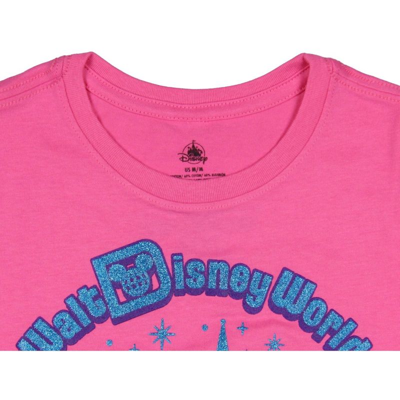 Disney Girls' Walt Disney World Cinderella Castle Glitter Logo T-Shirt Kids, 3 of 4