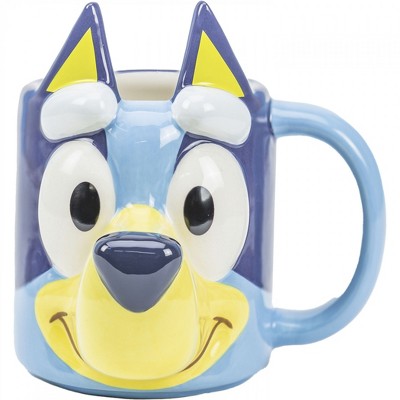 Adult Bluey Sculpted Face 15oz Ceramic Mug