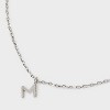 Sterling Silver Small Polished Initial Pendant Necklace - A New Day™ Silver - 4 of 4
