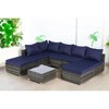 Mshliw 8-Piece Outdoor Wicker Sectional Sofa Set with Cushions & Coffee Table –  Patio Furniture for Backyard, Poolside, and Garden - 4 of 4