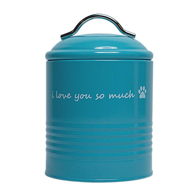 American Pet Supplies I Love You So Much Dog Treat Canister Gift Set (Pink and Blue), 4 of 6