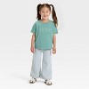 Toddler Girls' Paris Boxy T-Shirt - Cat & Jack™ Ocean Green - 4 of 4