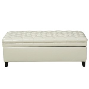 Kumasinova 50 Inch Storage Ottoman,Storage Bench with Wood Legs for Bedroom,Entryway and Living Room - 1 of 4