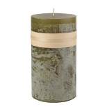 Northlight 6" Moss Green Traditional Cylindrical Pillar Candle