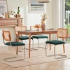 SEVOBAL Set of 2 Kitchen Dining Chairs Accent Chair Mid-Century Modern Chair Armless Backrest Chairs Home Dining Room Restaurant, Green, 19"*19"*33" - 2 of 4