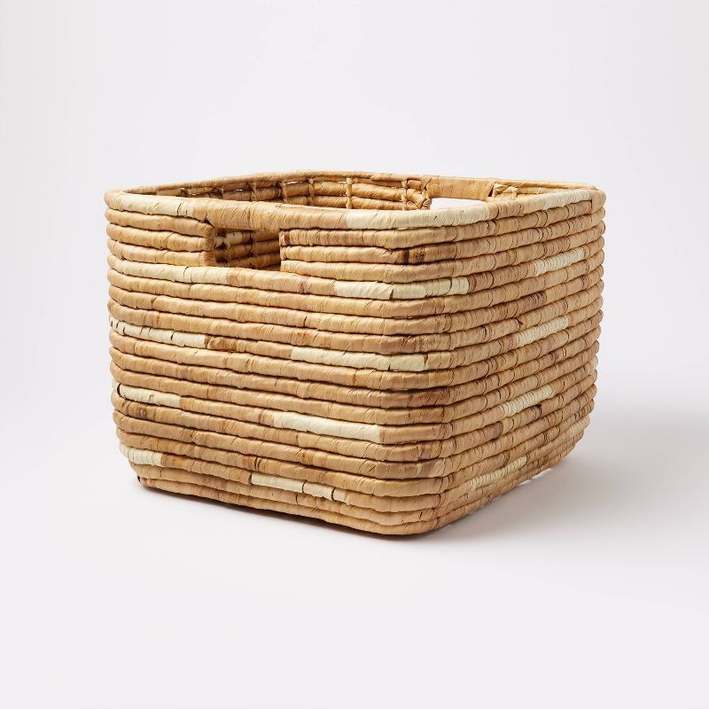 XL Woven Water Hyacinth Crate with Cream Accents - Threshold&#8482;, 1 of 7