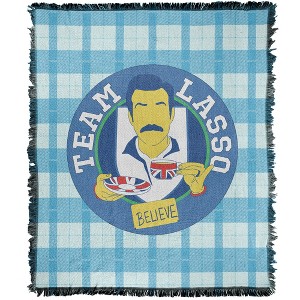 Ted Lasso Team Lasso Blanket 50"x60" Woven Tapestry - 1 of 4