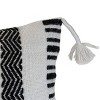 14" x 22" Waki Black Striped & Geometric Shapes Handwoven Accent Throw Pillow w/ Tassels - 2 of 4