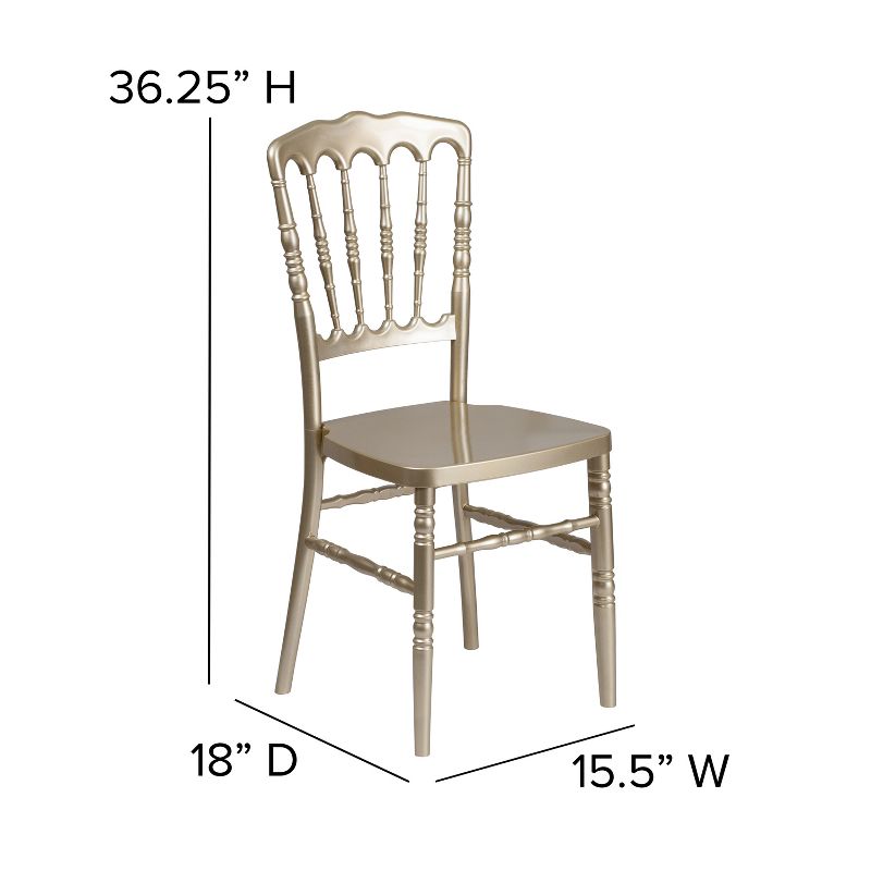 Flash Furniture HERCULES Series Resin Stacking Napoleon Chair, 5 of 12
