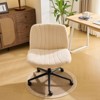 Karl Home |Dark Grey Teddy Velvet Adjustable Height Swivel Office Chair - 4 of 4