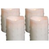 LED Dripping Wax Pillar Candles – 4"H – Flameless Home Decor Set of 4 By Melrose - 2 of 3