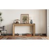 Mirod Elegant Console Table with Fireplace-Inspired Design, Wood Veneer Top, Versatile Entryway, Hallway or Living Room Table - 3 of 4